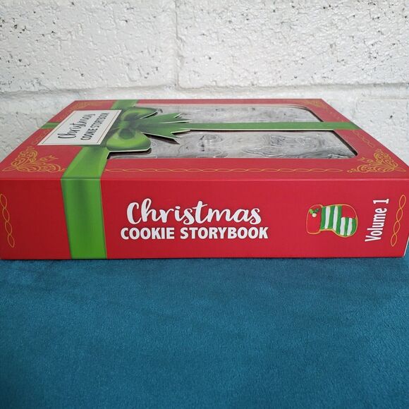 Christmas Cookie Story Book Box 12 Metal Cookie Cutter Set Recipe Sealed New - Picture 4 of 8